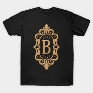 B letter ornamental logo T-Shirt